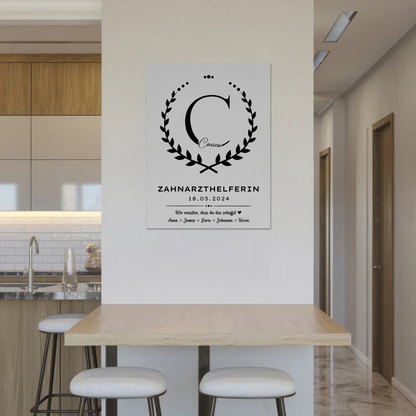 Geschenk Zum Abschluss Ausbildung Zahnarzthelferin Fotoboard Magnetisch