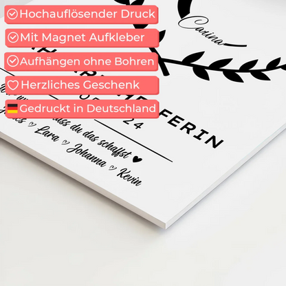 Geschenk Zum Abschluss Ausbildung Zahnarzthelferin Fotoboard Magnetisch