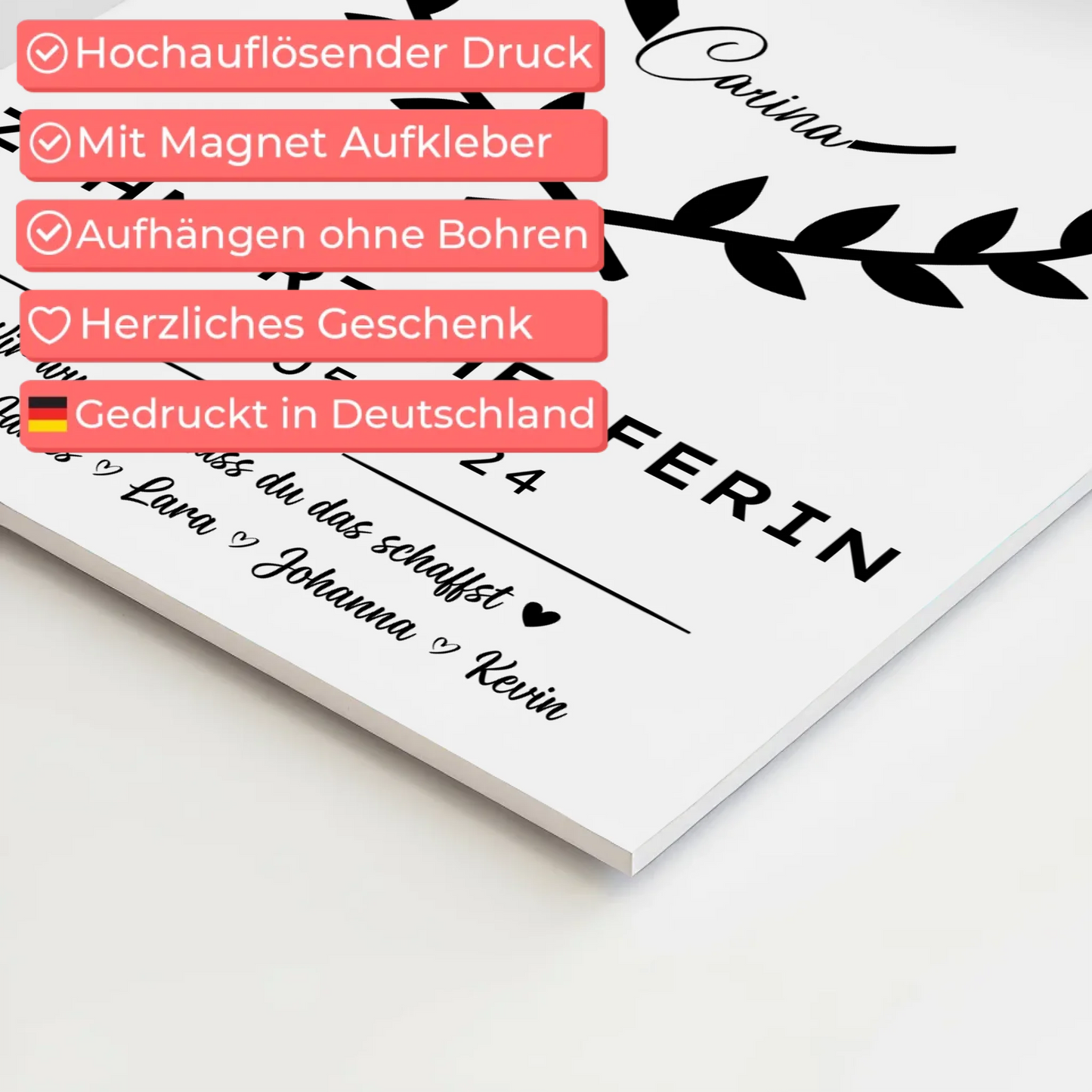Geschenk Zum Abschluss Ausbildung Zahnarzthelferin Fotoboard Magnetisch