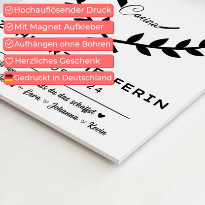 Geschenk Zum Abschluss Ausbildung Zahnarzthelferin Fotoboard Magnetisch