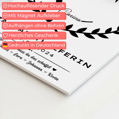 Geschenk Zum Abschluss Ausbildung Zahnarzthelferin Fotoboard Magnetisch