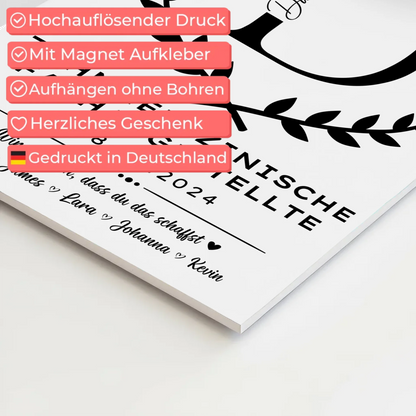 Geschenk Abschluss Ausbildung Zahnmedizinische Fachangestellte Fotoboard Magnet Poster