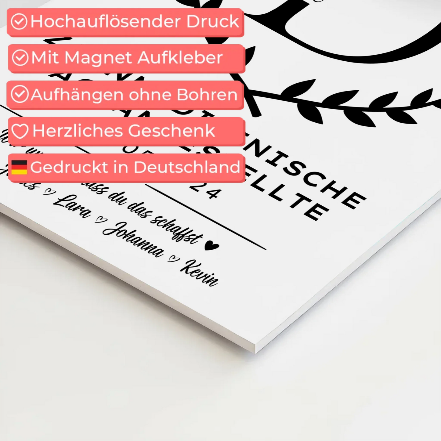 Geschenk Abschluss Ausbildung Zahnmedizinische Fachangestellte Fotoboard Magnet Poster