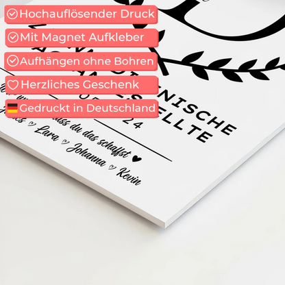 Geschenk Abschluss Ausbildung Zahnmedizinische Fachangestellte Fotoboard Magnet Poster