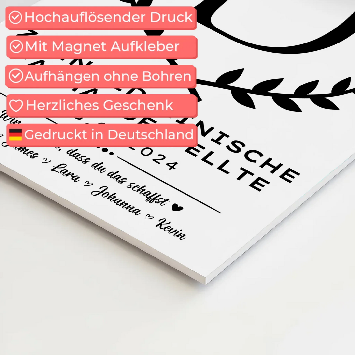 Geschenk Abschluss Ausbildung Zahnmedizinische Fachangestellte Fotoboard Magnet Poster