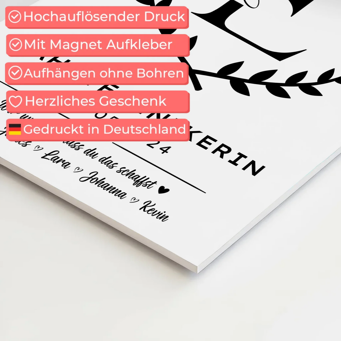 Ausbildungsabschluss Geschenk Zahntechnikerin Magnet Fotoboard