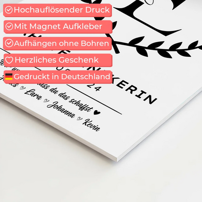 Ausbildungsabschluss Geschenk Zahntechnikerin Magnet Fotoboard