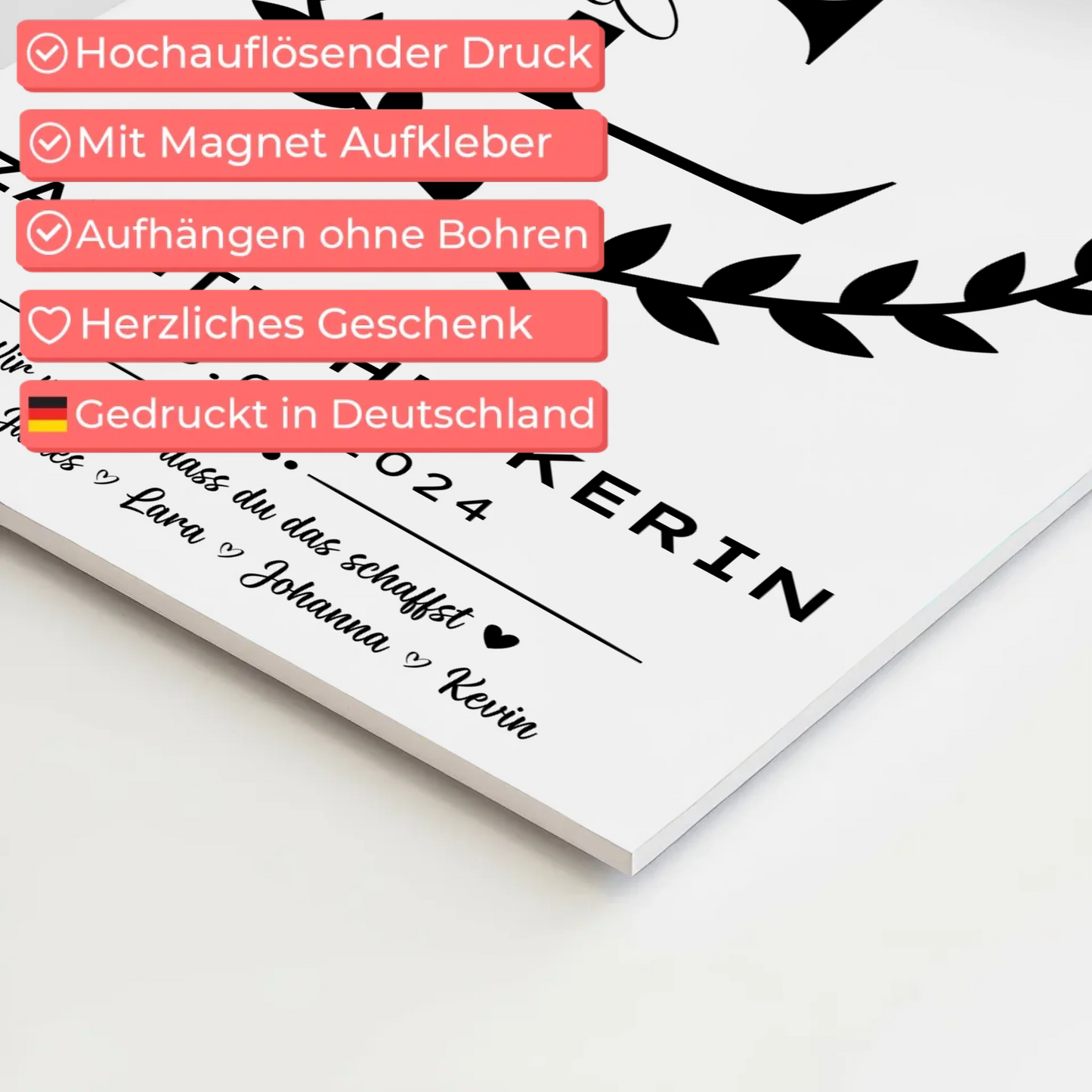 Ausbildungsabschluss Geschenk Zahntechnikerin Magnet Fotoboard