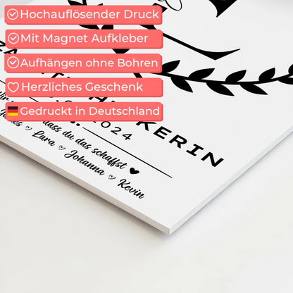 Ausbildungsabschluss Geschenk Zahntechnikerin Magnet Fotoboard