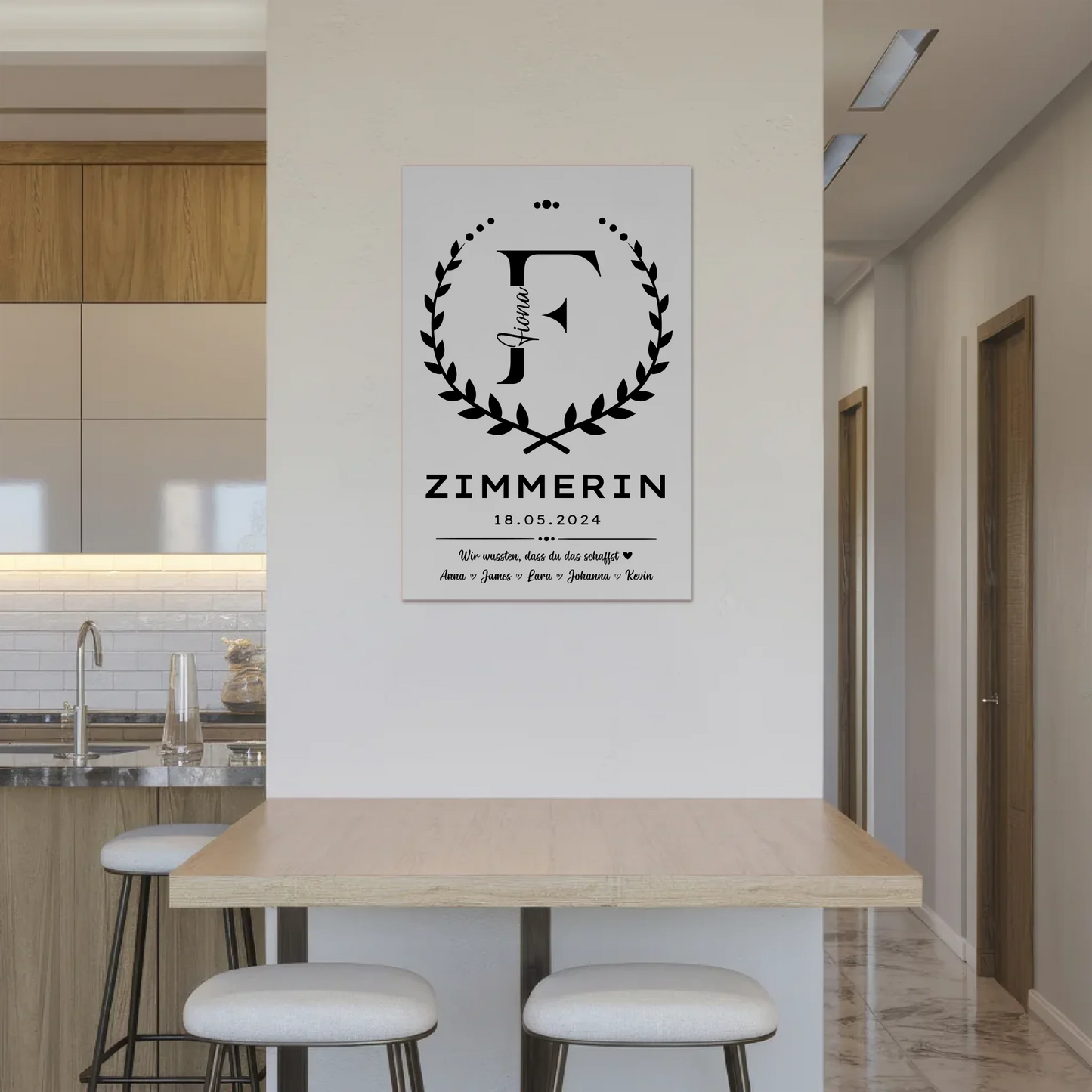 Geschenk Zum Abschluss Ausbildung Zimmerin Fotoboard Magnet Wandbild