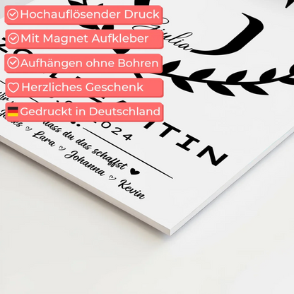 Geschenk Abschluss Ausbildung Zollbeamtin Magnet Wandbild Fotoboard