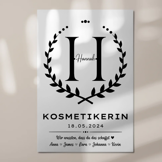 Ausbildungsabschluss Geschenk Kosmetikerin Fotoboard