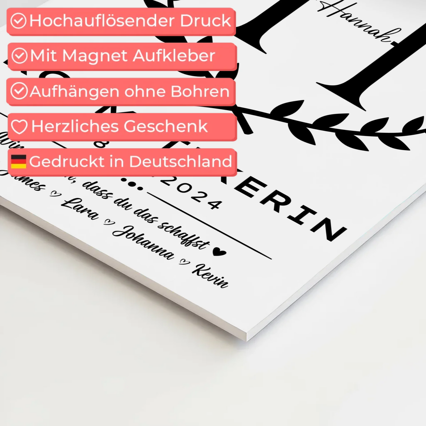 Ausbildungsabschluss Geschenk Kosmetikerin Fotoboard