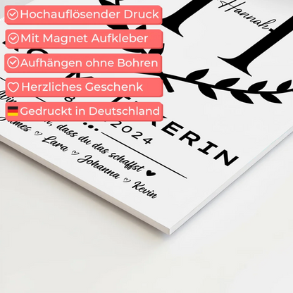 Ausbildungsabschluss Geschenk Kosmetikerin Fotoboard