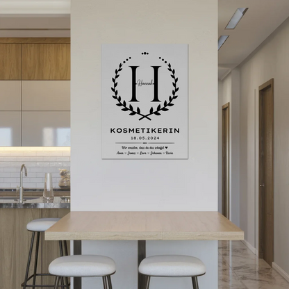 Ausbildungsabschluss Geschenk Kosmetikerin Fotoboard