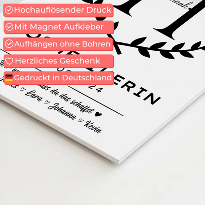 Ausbildungsabschluss Geschenk Kosmetikerin Fotoboard