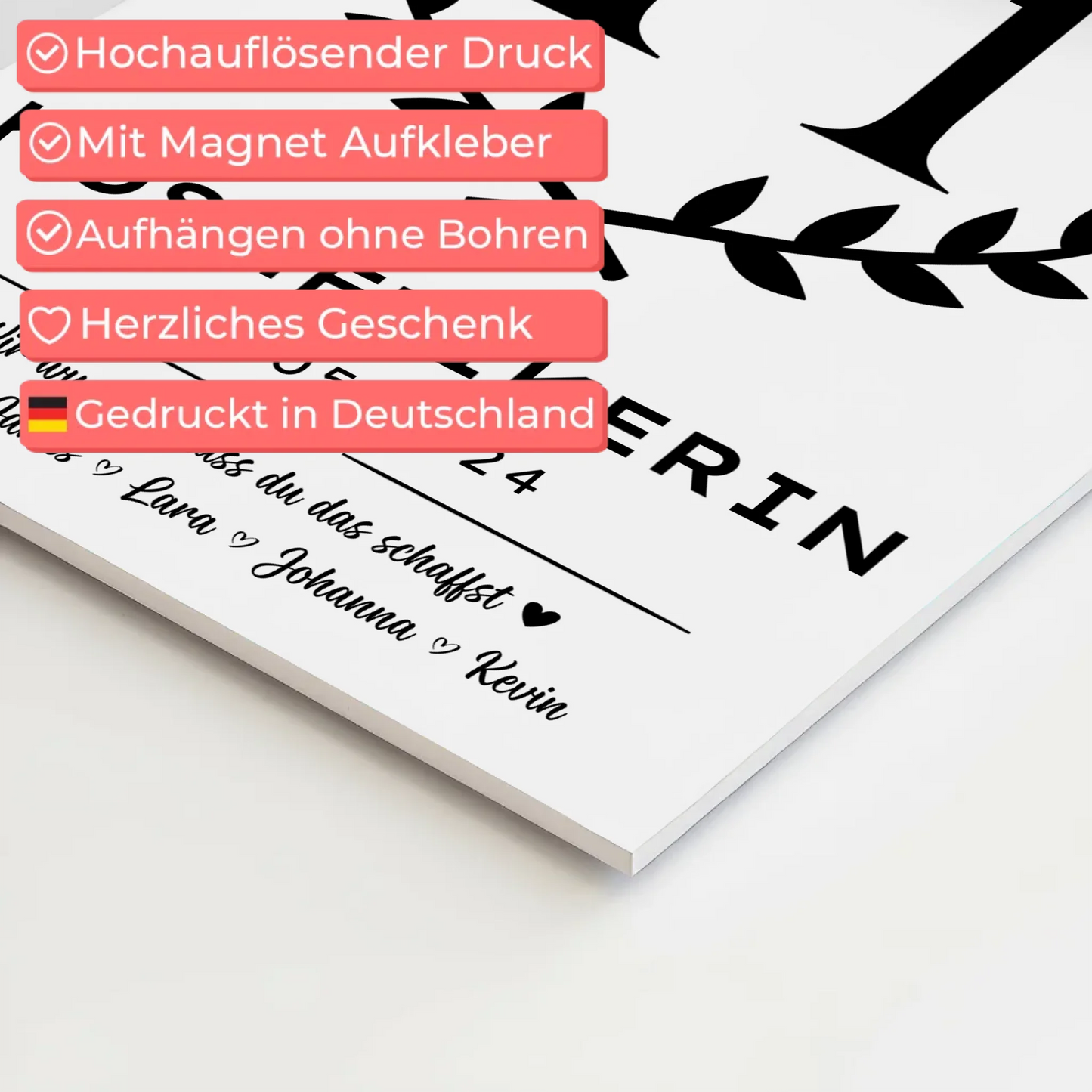 Ausbildungsabschluss Geschenk Kosmetikerin Fotoboard