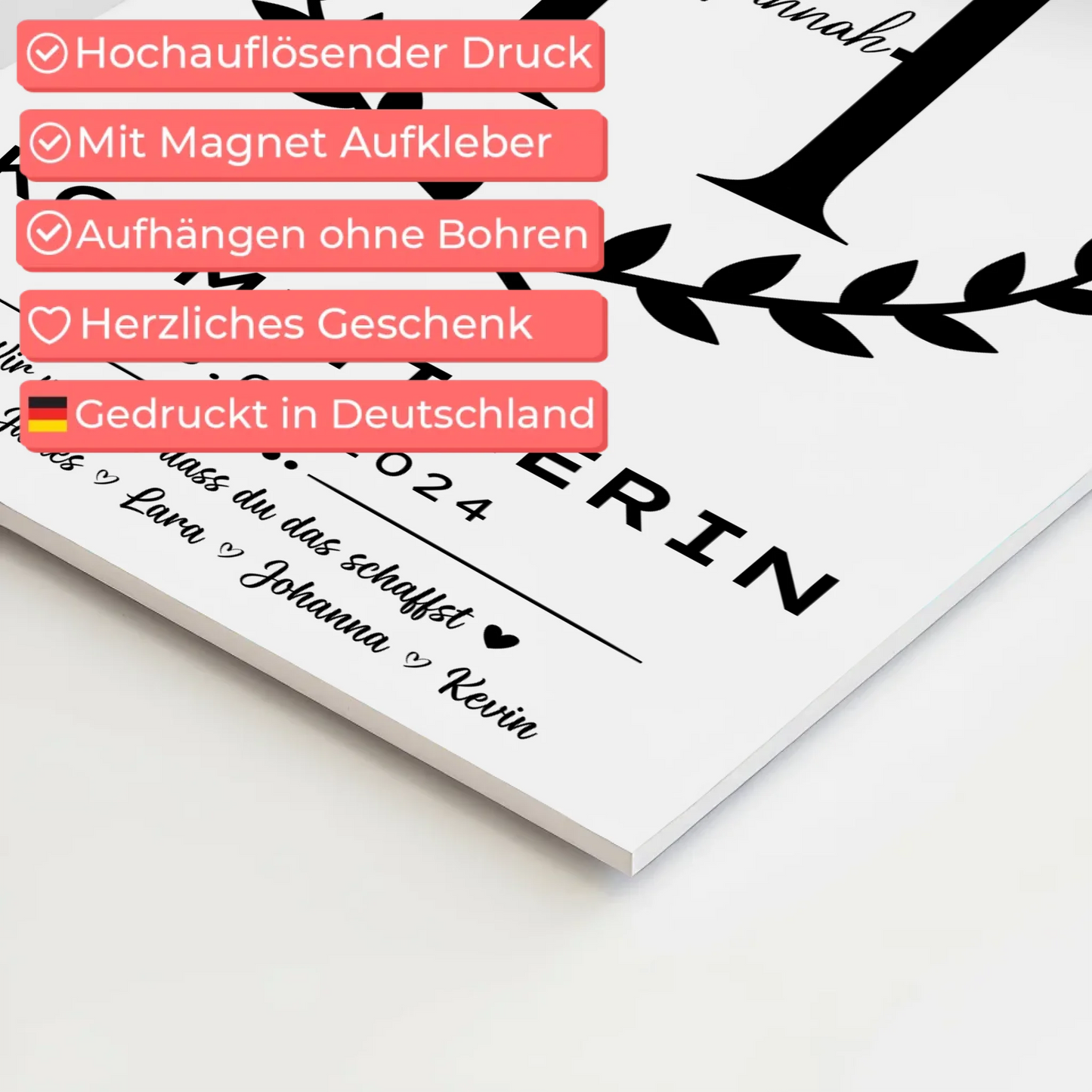 Ausbildungsabschluss Geschenk Kosmetikerin Fotoboard