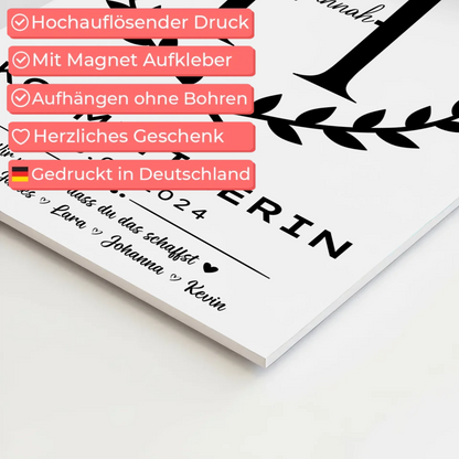 Ausbildungsabschluss Geschenk Kosmetikerin Fotoboard