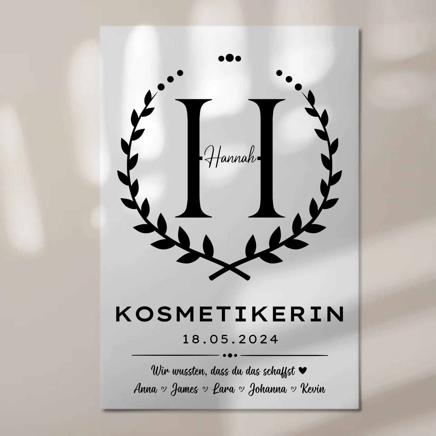 Ausbildungsabschluss Geschenk Kosmetikerin Fotoboard