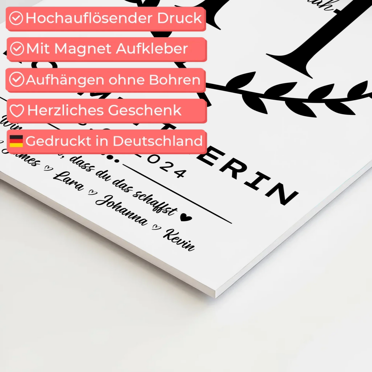 Ausbildungsabschluss Geschenk Kosmetikerin Fotoboard