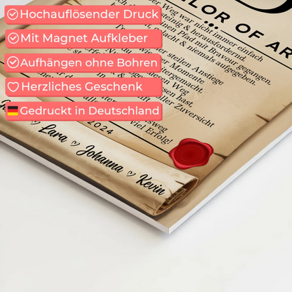 Urkunde Fotoboard Bachelor Abschluss Geschenk Bachelor Of Arts