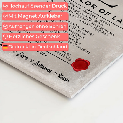 Urkunde Magnet Fotoboard Geschenk Zum Bachelor Bachelor Of Laws