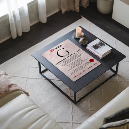 Urkunde Magnet Wandbild Fotoboard Bachelor Abschluss Geschenk Bachelor Of Fine Arts