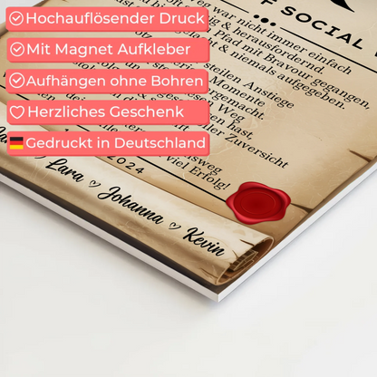 Urkunde Magnet Fotoboard Geschenk Zum Bestandenen Bachelor Bachelor Of Social Work