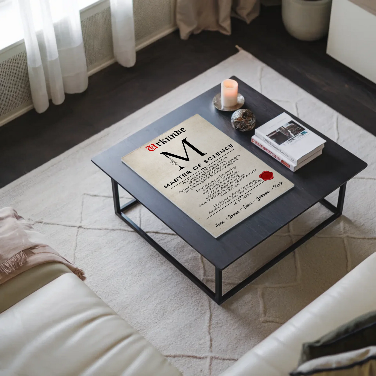 Urkunde Magnet Wandbild Fotoboard Geschenk Zum Masterabschluss Master Of Science