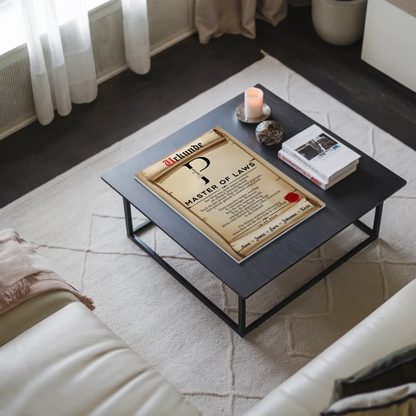 Urkunde Fotoboard Magnetisch Geschenk Zum Master Master Of Laws