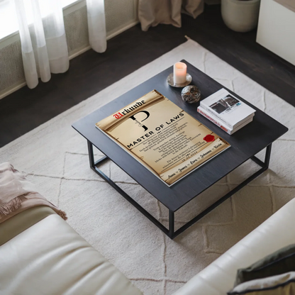 Urkunde Fotoboard Magnetisch Geschenk Zum Master Master Of Laws