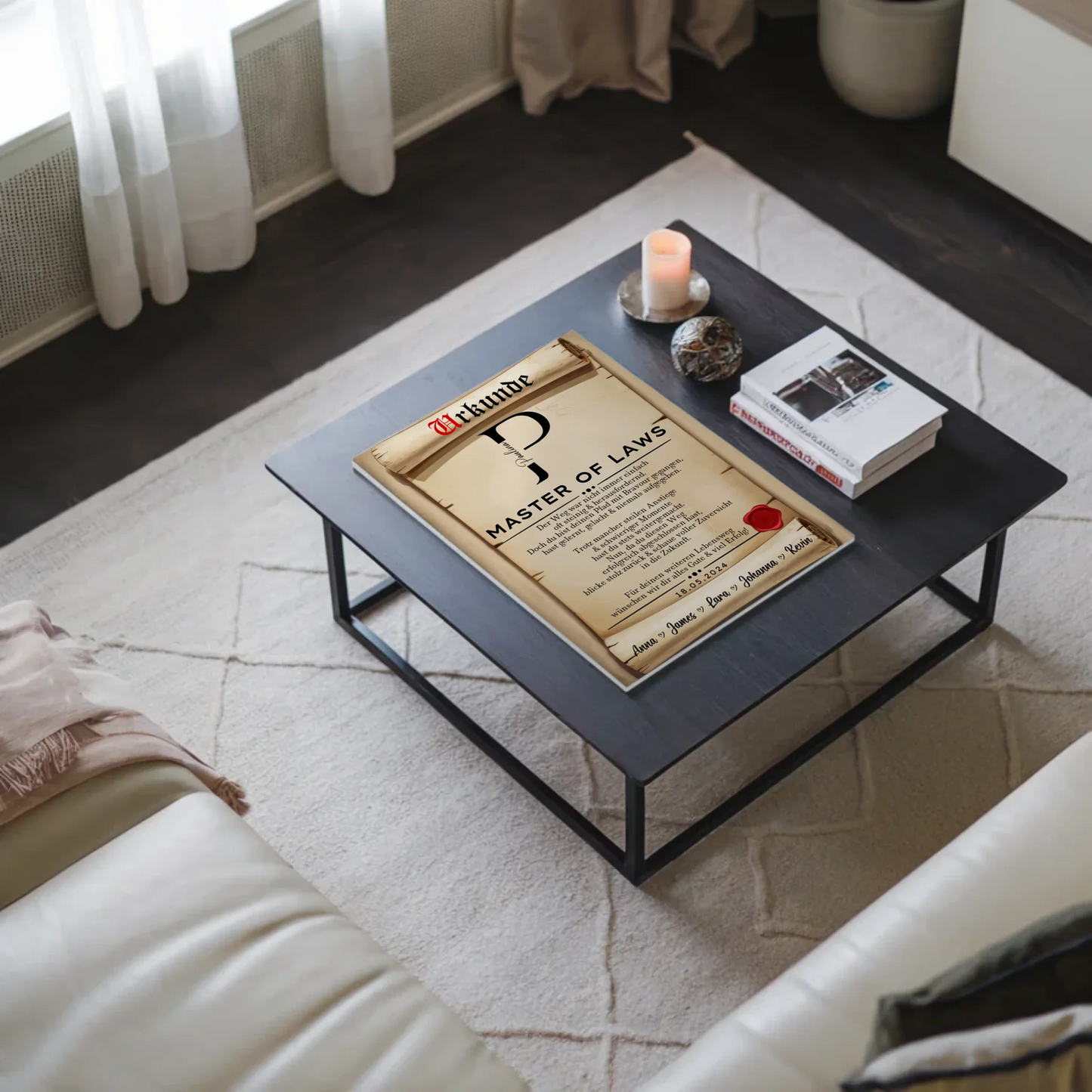 Urkunde Fotoboard Magnetisch Geschenk Zum Master Master Of Laws