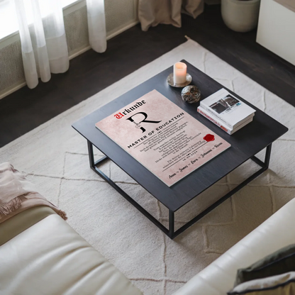 Urkunde Fotoboard Magnet Poster Geschenk Zum Bestandenen Master Master Of Education