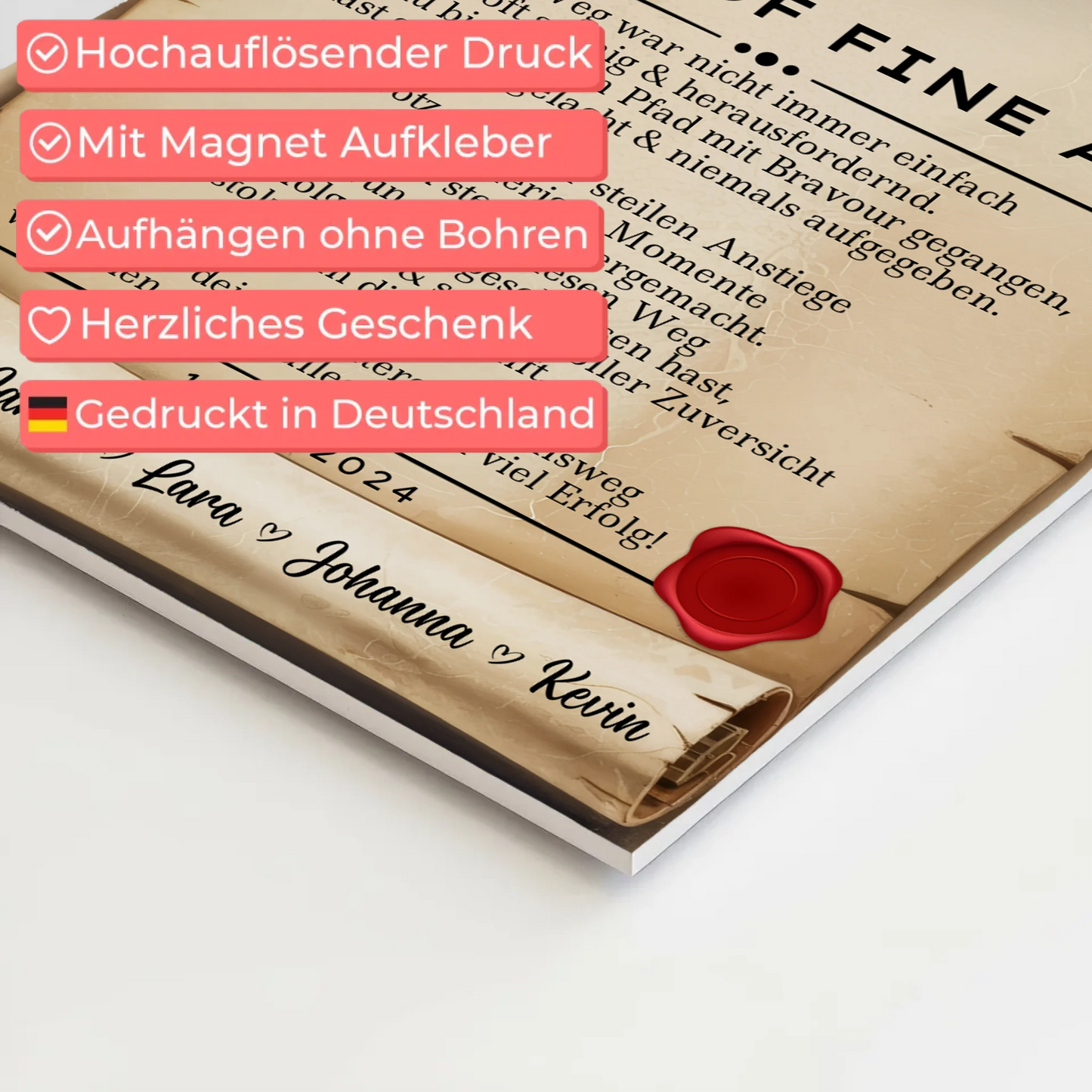 Urkunde Magnet Fotoboard Master Abschluss Geschenk Master Of Fine Arts