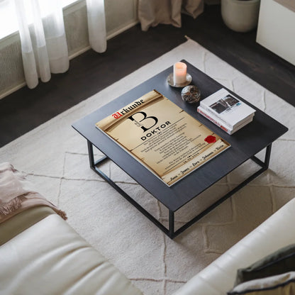 Urkunde Fotoboard Magnet Wandbild Doktor Abschluss Geschenk Doktorand