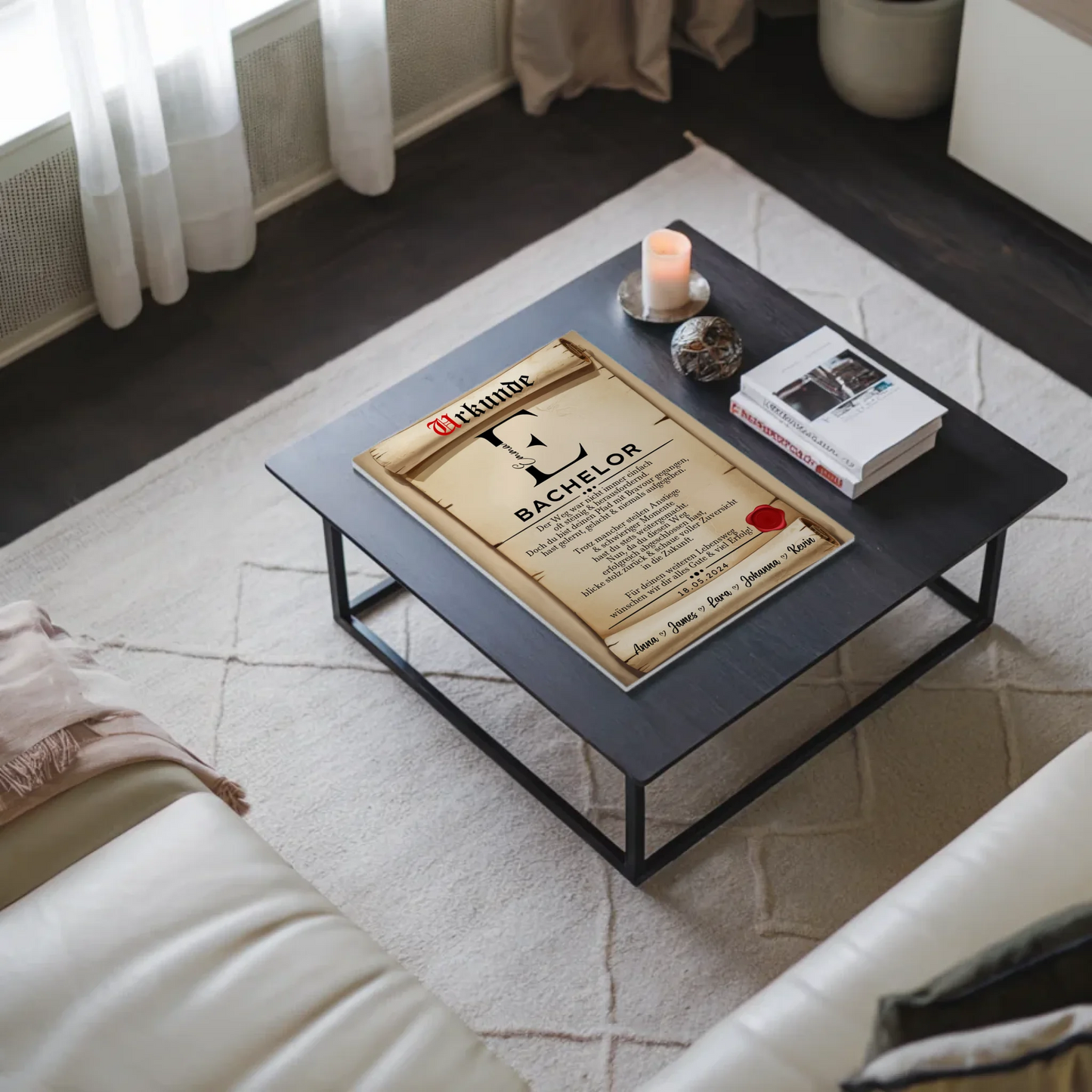 Urkunde Fotoboard Magnetisch Geschenk Zum Bestandenen Bachelor Bachelorand