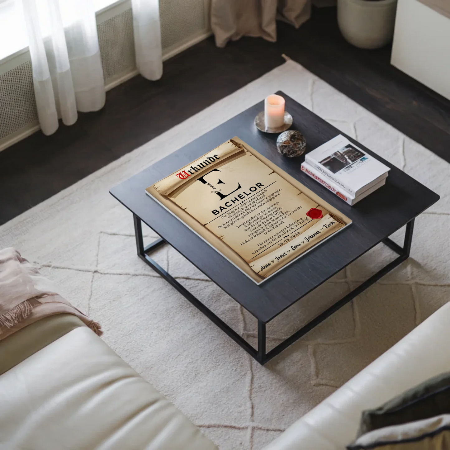 Urkunde Fotoboard Magnetisch Geschenk Zum Bestandenen Bachelor Bachelorand