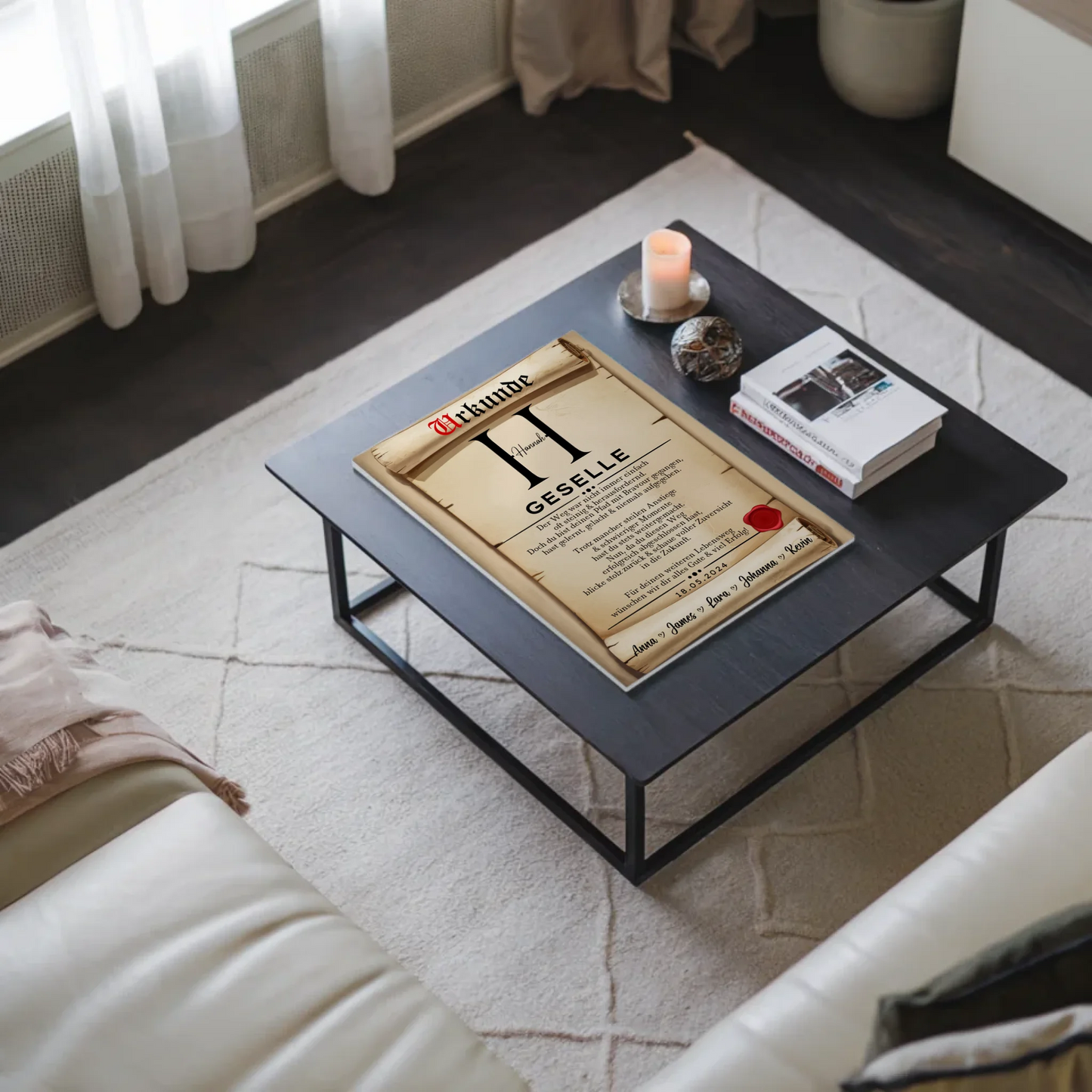 Urkunde Fotoboard Magnet Wandbild Geschenk Zum Abschluss Ausbildung Ausbildung