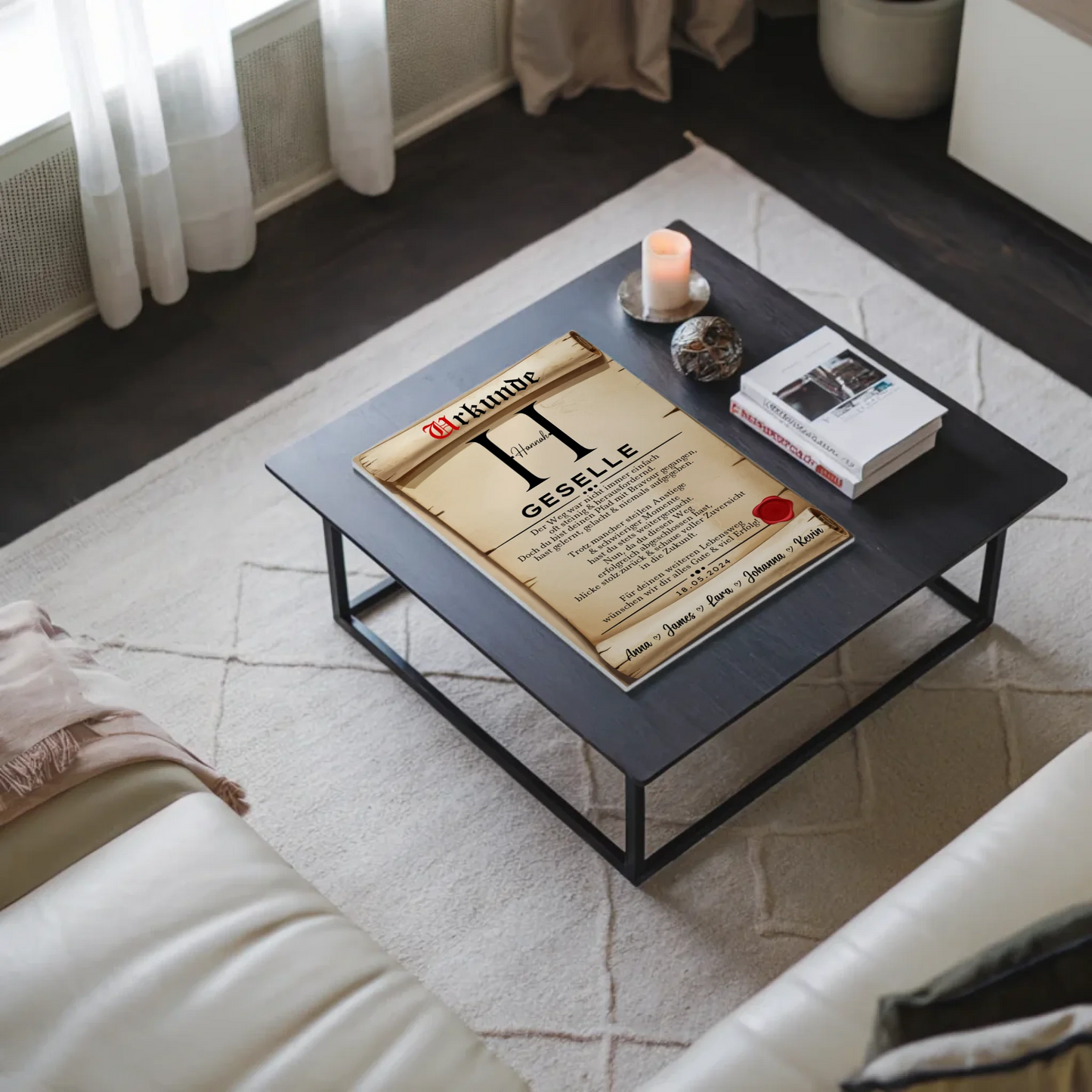 Urkunde Fotoboard Magnet Wandbild Geschenk Zum Abschluss Ausbildung Ausbildung