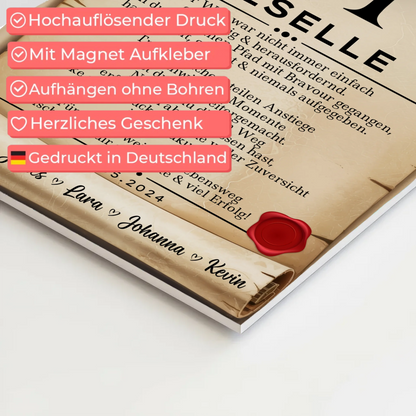 Urkunde Fotoboard Magnet Wandbild Geschenk Zum Abschluss Ausbildung Ausbildung