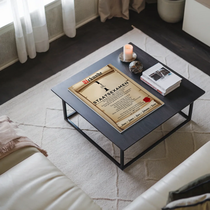 Urkunde Magnet Wandbild Fotoboard Geschenk zum Staatsexamen Abschluss