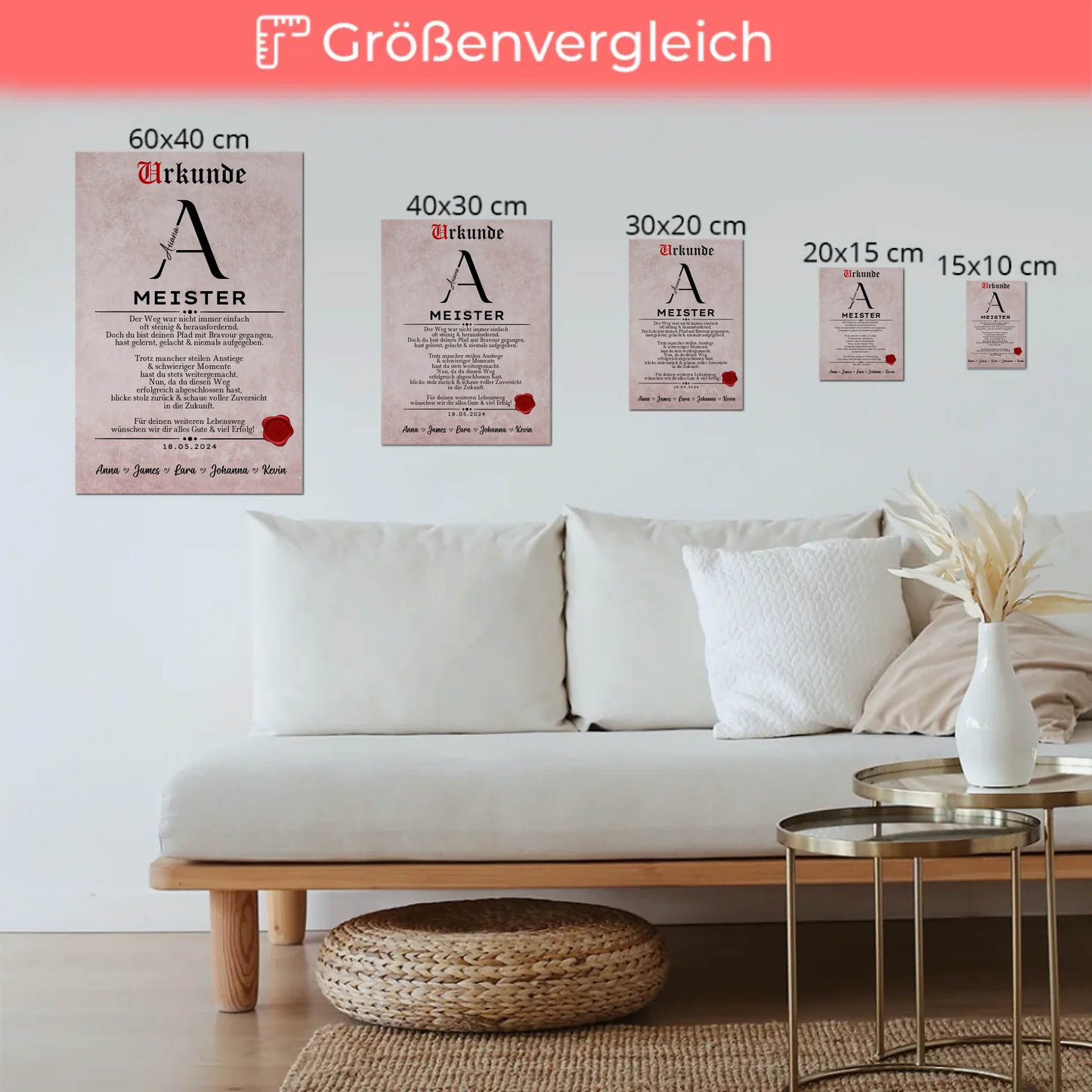 Urkunde Fotoboard Geschenk zur Meisterprüfung Meister