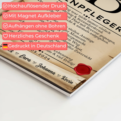 Ausbildungsabschluss Geschenk Altenpflegerin Urkunde Fotoboard