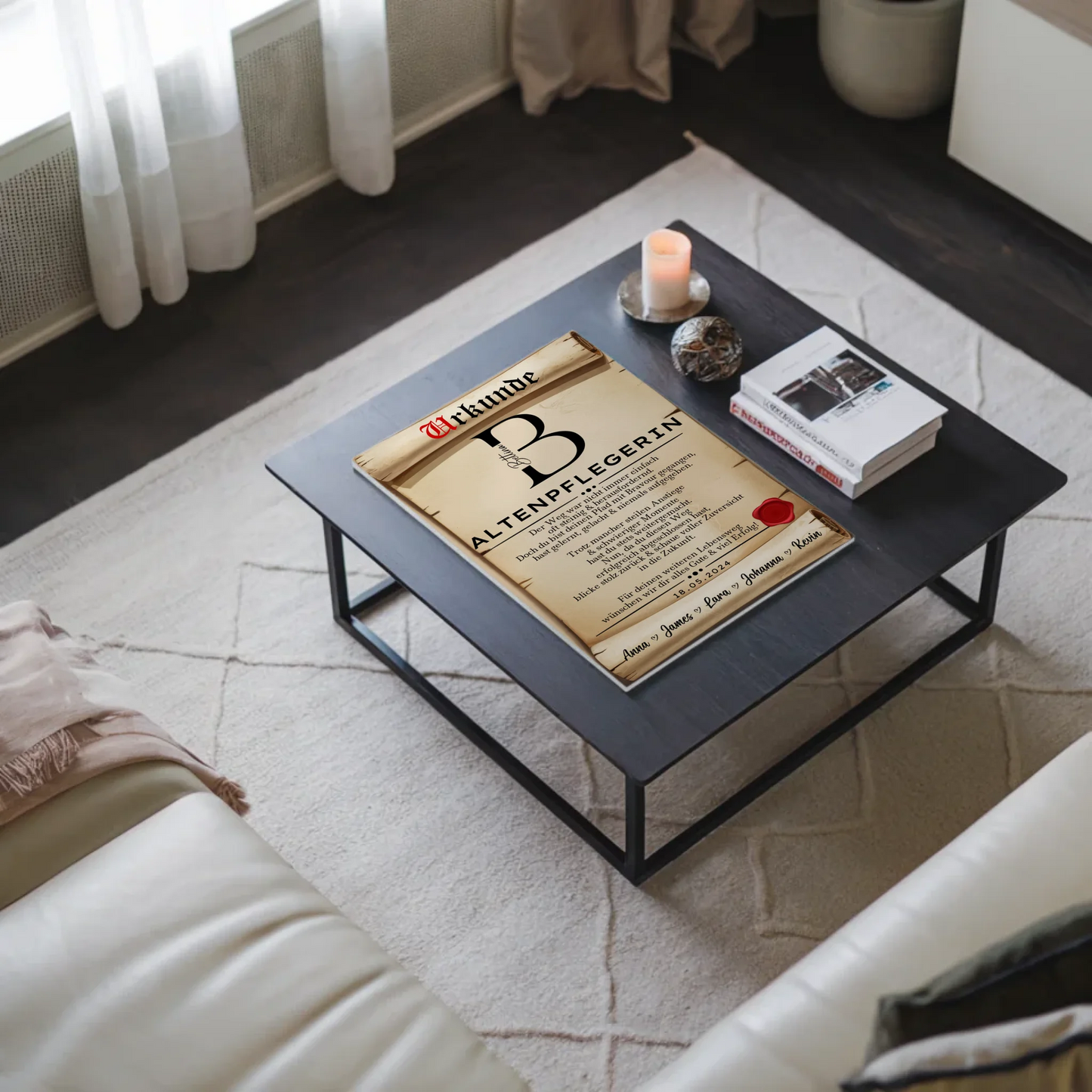 Ausbildungsabschluss Geschenk Altenpflegerin Urkunde Fotoboard