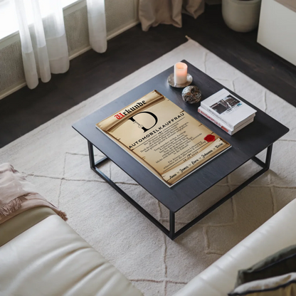 Ausbildungsabschluss Geschenk Automobilkauffrau Urkunde Fotoboard Magnet Poster