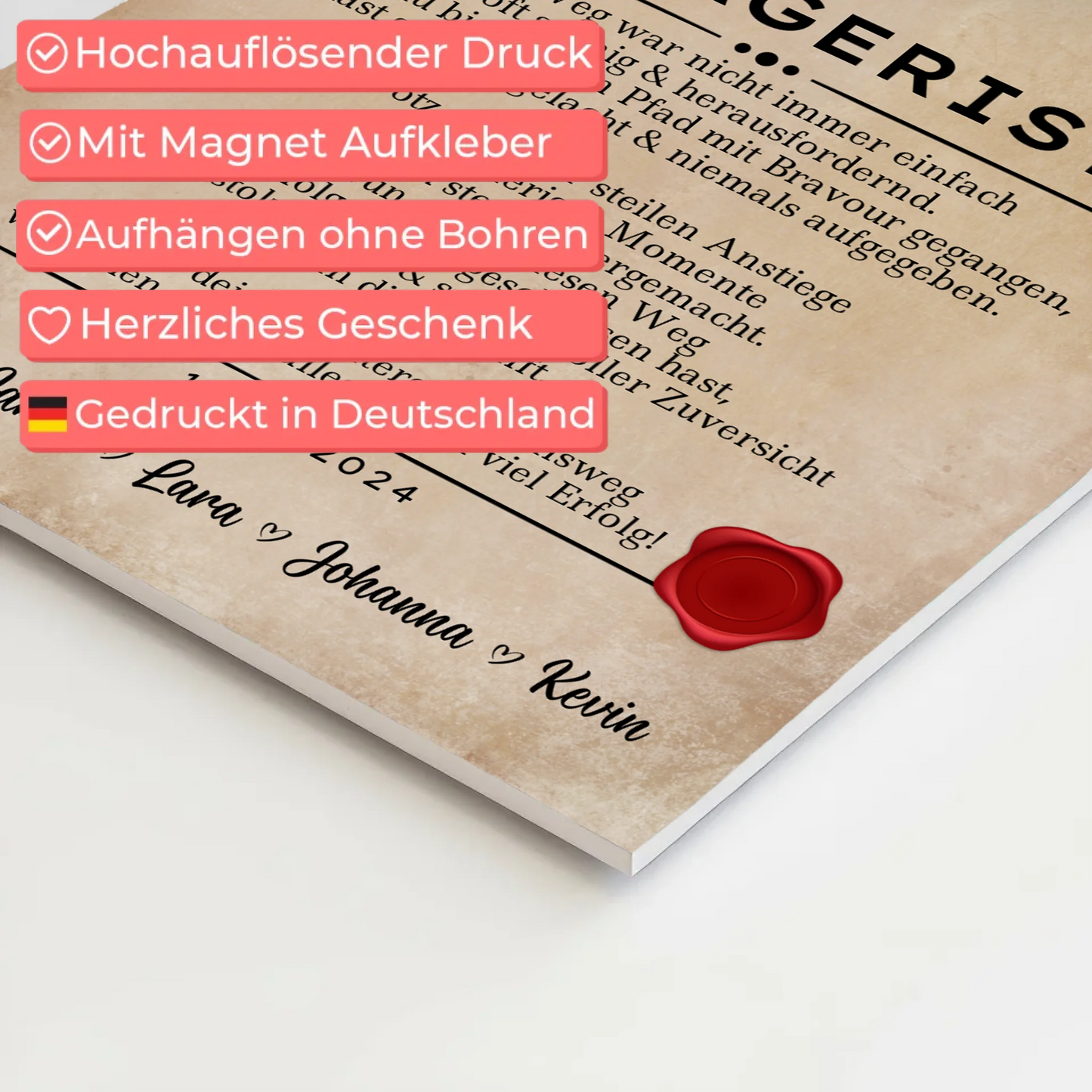 Geschenk Zum Abschluss Ausbildung Fachlageristin Urkunde Fotoboard