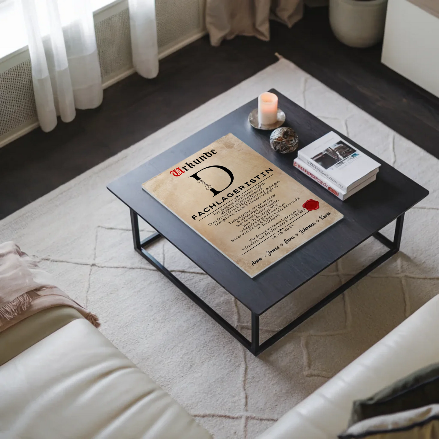 Geschenk Zum Abschluss Ausbildung Fachlageristin Urkunde Fotoboard