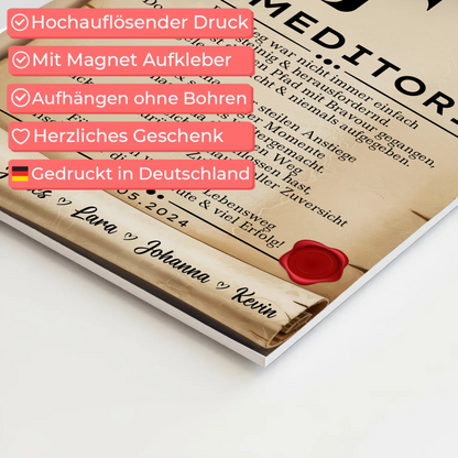 Ausbildungsabschluss Geschenk Filmeditorin Urkunde Fotoboard Magnet Poster