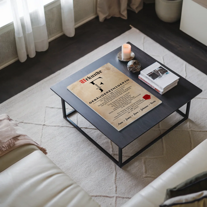 Ausbildungsabschluss Geschenk Gebäudereinigerin Urkunde Magnet Wandbild Fotoboard